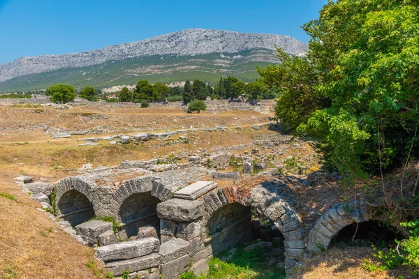 Hırvatistan 'ın Split kenti yakınlarındaki antik Salona kalıntıları