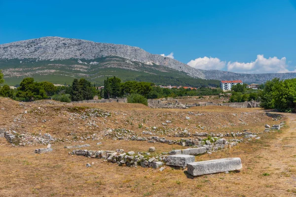 Hırvatistan 'ın Split kenti yakınlarındaki antik Salona kalıntıları