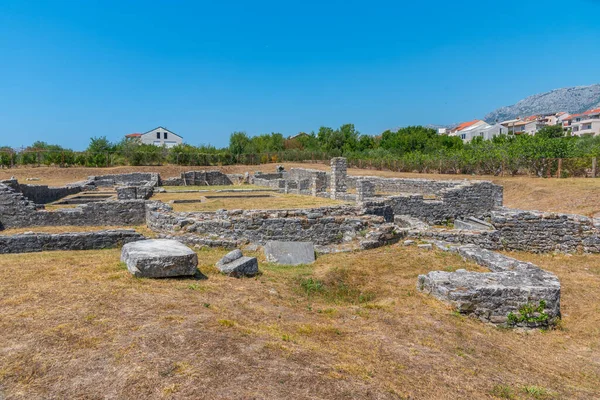 Hırvatistan 'ın Split kenti yakınlarındaki antik Salona kalıntıları