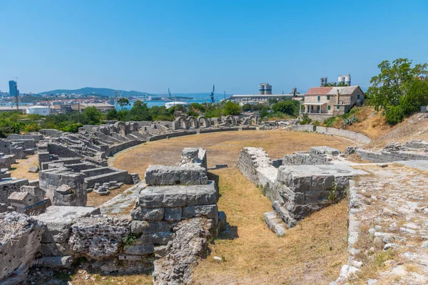Hırvatistan 'ın Split kenti yakınlarındaki antik Salona' da Roma amfi tiyatrosu
