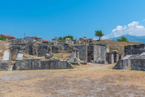 Hırvatistan 'ın Split kenti yakınlarındaki antik Salona' da Roma amfi tiyatrosu