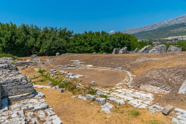 Hırvatistan 'ın Split kenti yakınlarındaki antik Salona' da Roma tiyatrosu