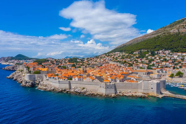 Hırvat kasabası Dubrovnik 'in hava manzarası