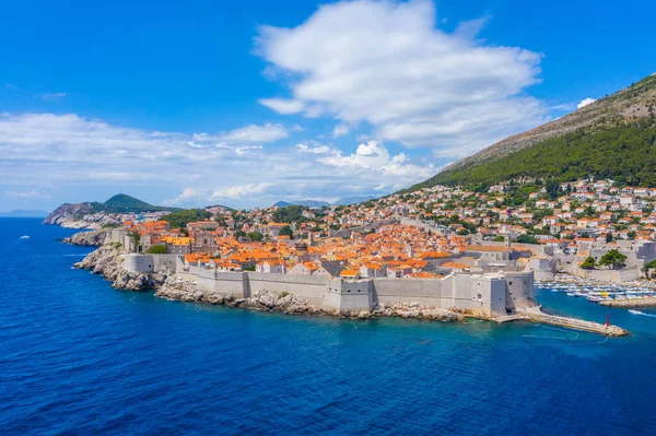 Hırvat kasabası Dubrovnik 'in hava manzarası