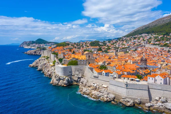 Hırvat kasabası Dubrovnik 'in hava manzarası