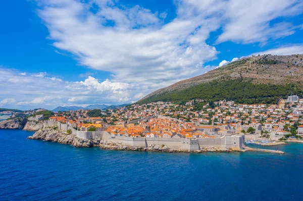 Hırvat kasabası Dubrovnik 'in hava manzarası