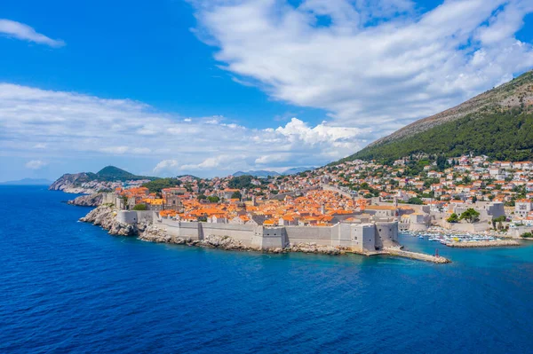 Hırvat kasabası Dubrovnik 'in hava manzarası