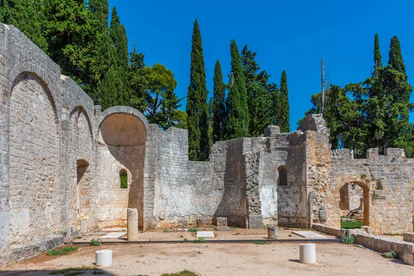 Benedictine Monastery Mary Lokrum Island Croatia — Stock Photo, Image