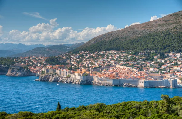 Vista Aérea Dubrovnik Isla Lokrum Croacia —  Fotos de Stock