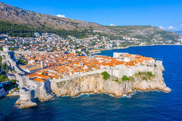 Vista Aérea Ciudad Croata Dubrovnik —  Fotos de Stock