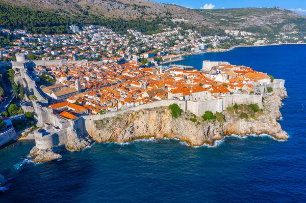 Hırvat kasabası Dubrovnik 'in hava manzarası