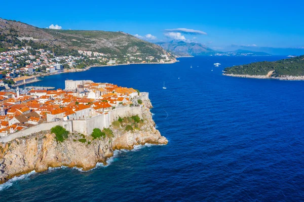 Hırvat kasabası Dubrovnik 'in hava manzarası