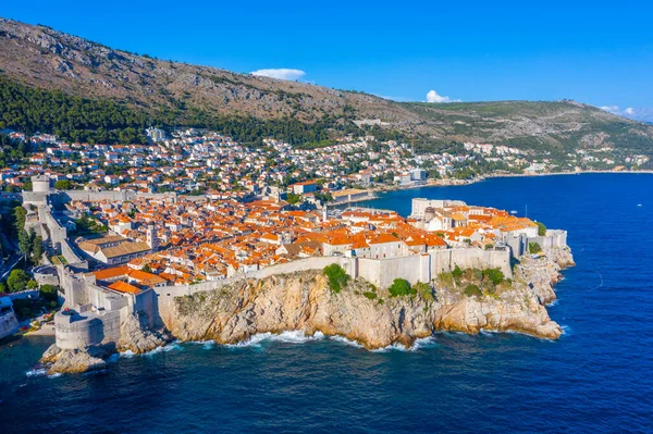 Hırvat kasabası Dubrovnik 'in hava manzarası