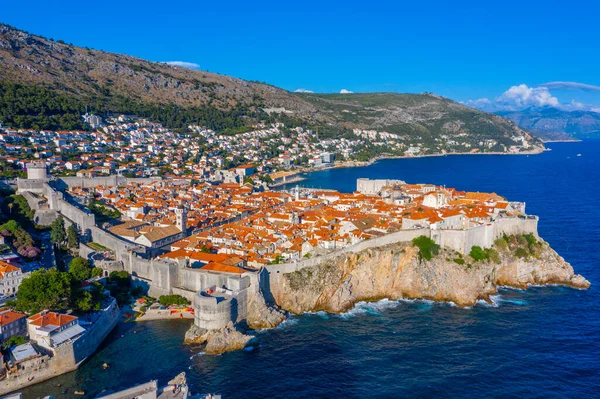 Hırvat kasabası Dubrovnik 'in hava manzarası