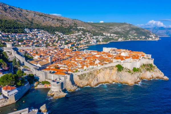 Hırvat kasabası Dubrovnik 'in hava manzarası