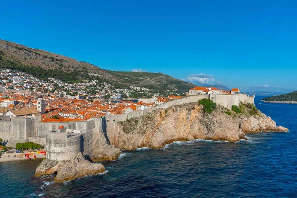 Οχύρωση Της Παλιάς Πόλης Στο Ντουμπρόβνικ Της Κροατίας — Φωτογραφία Αρχείου