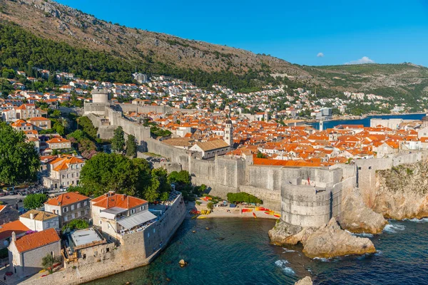 Fortificación Del Casco Antiguo Dubrovnik Croacia —  Fotos de Stock