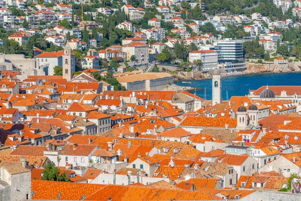 Aerial View Old Town Croatian Town Dubrovnik — 스톡 사진