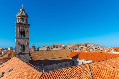 Hırvatistan 'ın Dubrovnik kentindeki Dominik manastırının hava manzarası