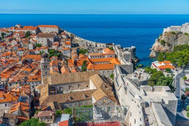 Hırvatistan 'ın Dubrovnik kentindeki Fransisken manastırının hava manzarası