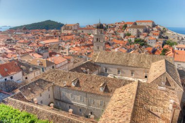 Hırvatistan 'ın Dubrovnik kentindeki Fransisken manastırının hava manzarası