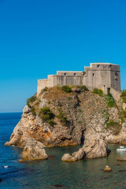 Hırvatistan 'ın Dubrovnik kentindeki Lovrijenac kalesi