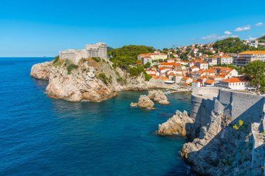 Hırvatistan 'ın Dubrovnik kentindeki Lovrijenac kalesi