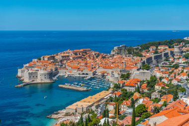Hırvat kasabası Dubrovnik 'in hava manzarası