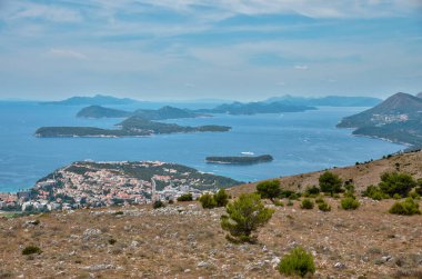 Hırvatistan 'ın Dubrovnik kentinin çağdaş kesiminin havadan görüşü