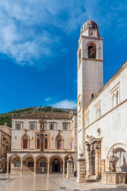 Hırvatistan 'ın Dubrovnik kentindeki Sponza sarayının manzarası