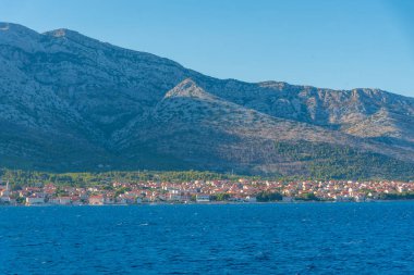 Hırvatistan 'ın Orebiç kentinin üzerindeki Sveti Ilija dağı