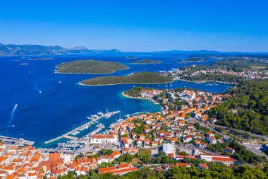 Hırvat kenti Korcula 'nın Panoraması