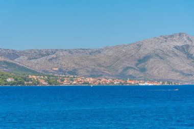 Hırvatistan 'ın Orebiç kentinin üzerindeki Sveti Ilija dağı