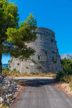 Hırvat kenti Korcula 'daki Saint Blaise kalesi