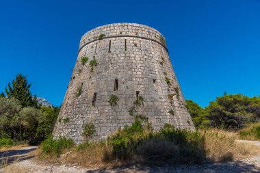 Hırvat kenti Korcula 'daki Saint Blaise kalesi