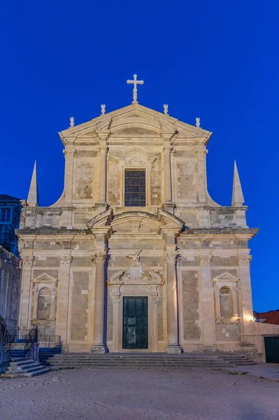 Sunrise View Saint Ignatius Church Croatian Town Dubrovnik — ストック写真