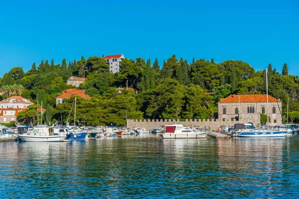 Pohled Přístav Přístav Trajektů Dubrovníku Chorvatsko — Stock fotografie