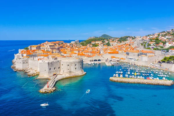 Hırvat kasabası Dubrovnik 'in hava manzarası