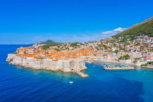 Hırvat kasabası Dubrovnik 'in hava manzarası