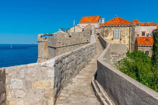 Kilátás Megközelíthető Erődítmény Horvát Város Dubrovnik — Stock Fotó