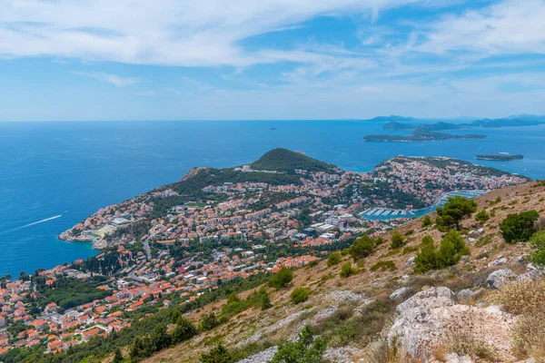 Letecký Pohled Moderní Část Dubrovníku Chorvatsko — Stock fotografie