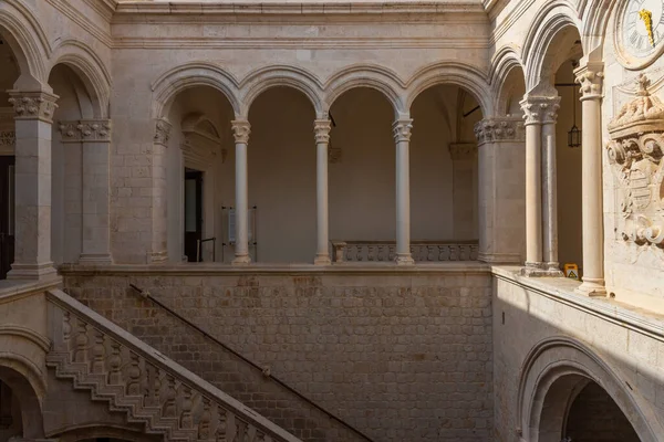 Cortile Interno Del Palazzo Del Rettore Dubrovnik Croazia — Foto Stock