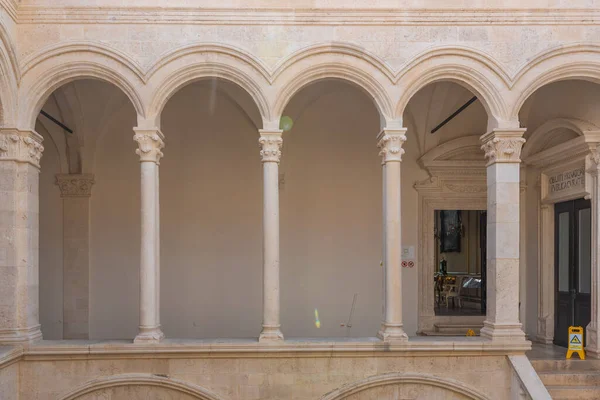 Cortile Interno Del Palazzo Del Rettore Dubrovnik Croazia — Foto Stock
