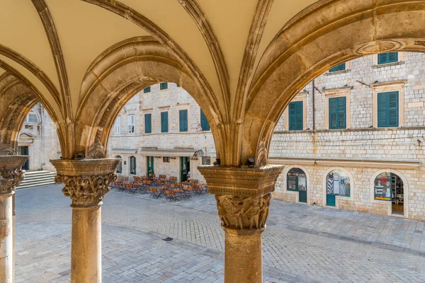 Arcade Rector Palace Dubrovnik Horvátország — Stock Fotó