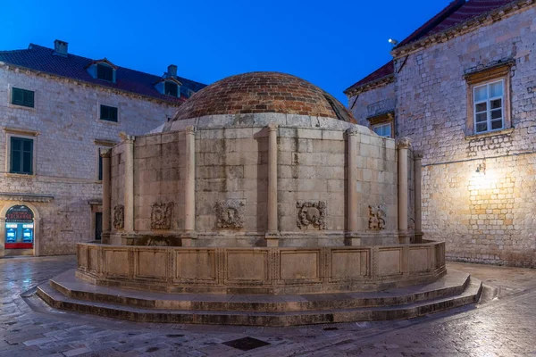 Vista Sol Gran Fuente Onofrio Dubrovnik Croacia — Foto de Stock