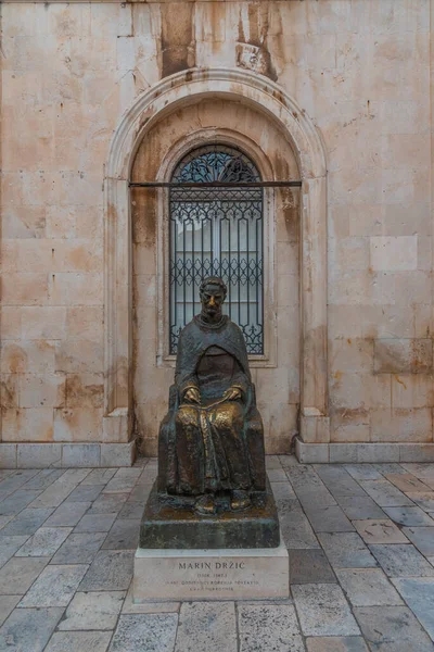 Estatua Marin Drzic Dubrovnik Croacia — Foto de Stock