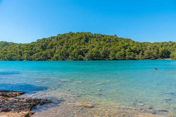 Türkisfarbenes Wasser Von Malo Jezero Nationalpark Mljet Kroatien — Stockfoto