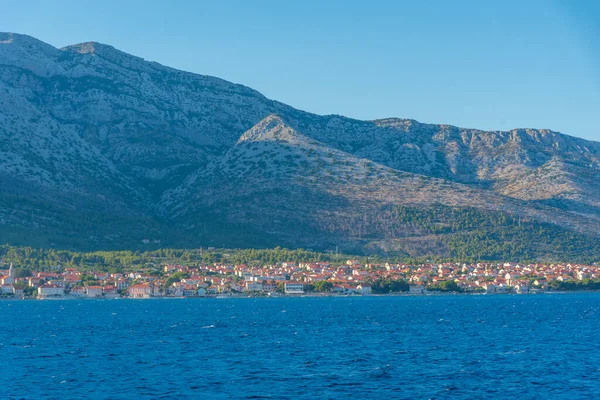 Hırvatistan 'ın Orebiç kentinin üzerindeki Sveti Ilija dağı