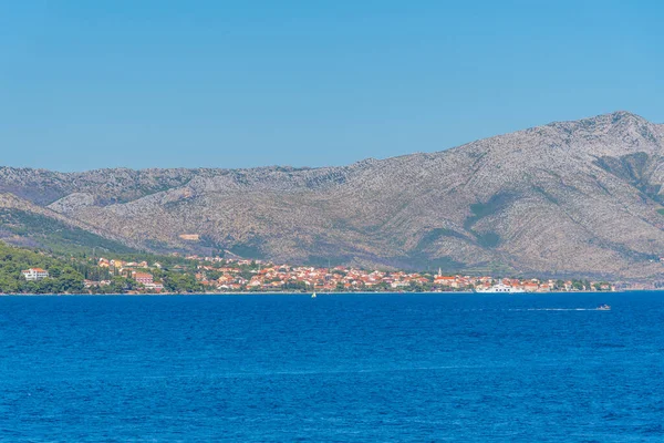 Hırvatistan 'ın Orebiç kentinin üzerindeki Sveti Ilija dağı