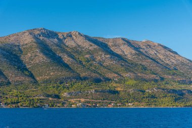 Hırvatistan 'ın Orebiç kentinin üzerindeki Sveti Ilija dağı